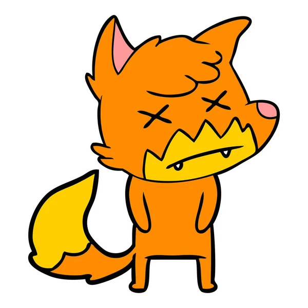 Ilustración Vectorial Cartoon Fox — Vector de stock