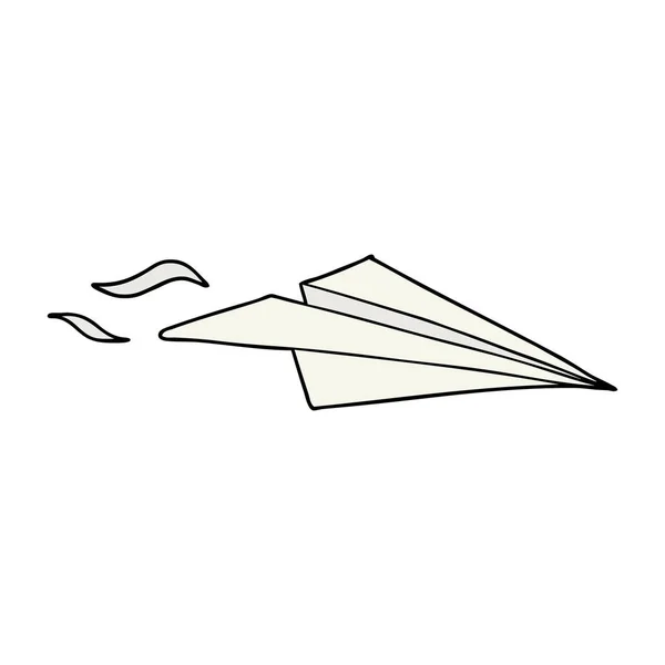Wektor Ilustracja Kreskówka Papierowy Samolot — Wektor stockowy