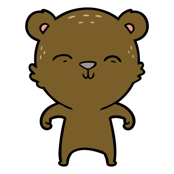 矢量图的快乐卡通熊 — 图库矢量图片