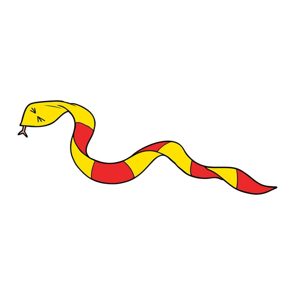 Vector Illustration Cartoon Snake — Stock Vector