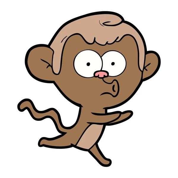 Vector Illustration Cartoon Monkey — Stock Vector
