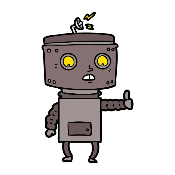 Vektor Illustration Tecknad Robot — Stock vektor