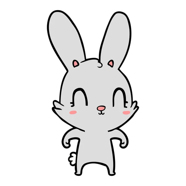 Illustration Vectorielle Lapin Dessin Animé Mignon — Image vectorielle