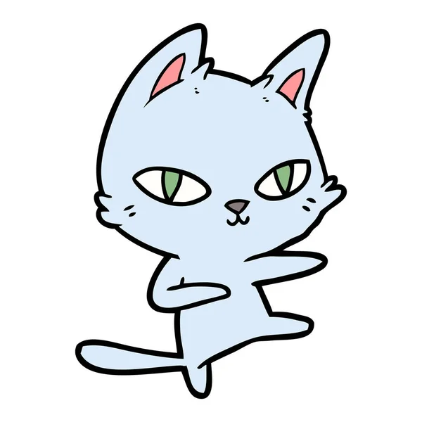 Vector Ilustración Dibujos Animados Gato — Vector de stock