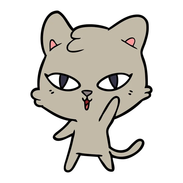 Vector Ilustración Dibujos Animados Gato — Vector de stock