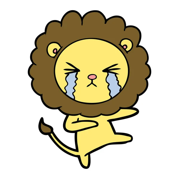 动画片哭泣的狮子的媒介例证 — 图库矢量图片