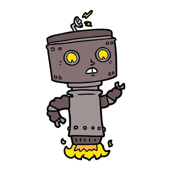 Vektor Illustration Tecknad Robot — Stock vektor