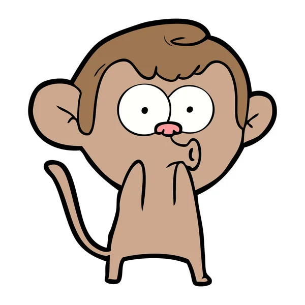 일러스트 놀란된 원숭이의 — 스톡 벡터