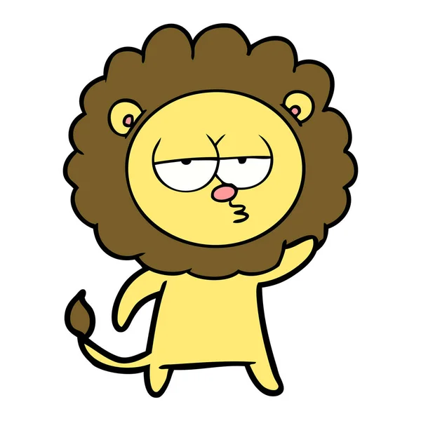 Vector Illustration Cartoon Lion — Stock Vector