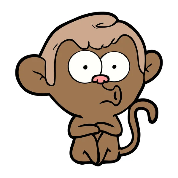 Векторна Ілюстрація Мультяшної Мавпи — стоковий вектор