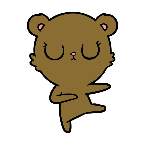 Fredliga Tecknad Björnen Cub — Stock vektor