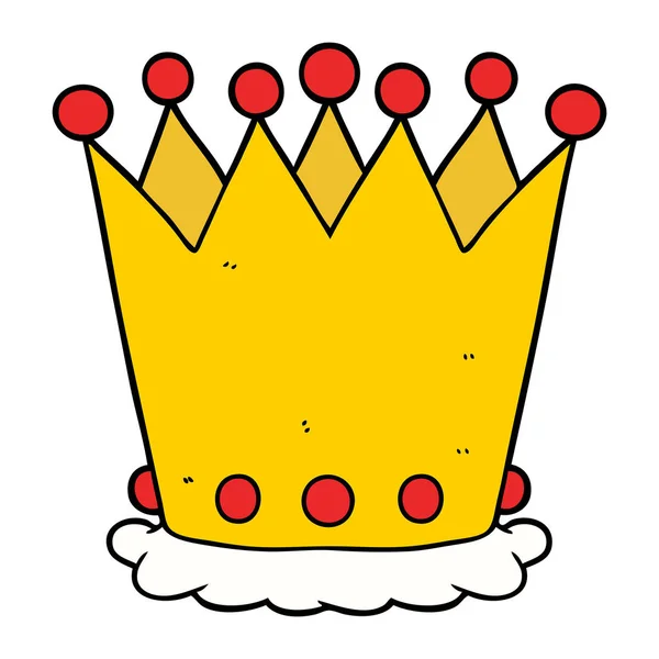 Vektorillustration Tecknad Crown — Stock vektor