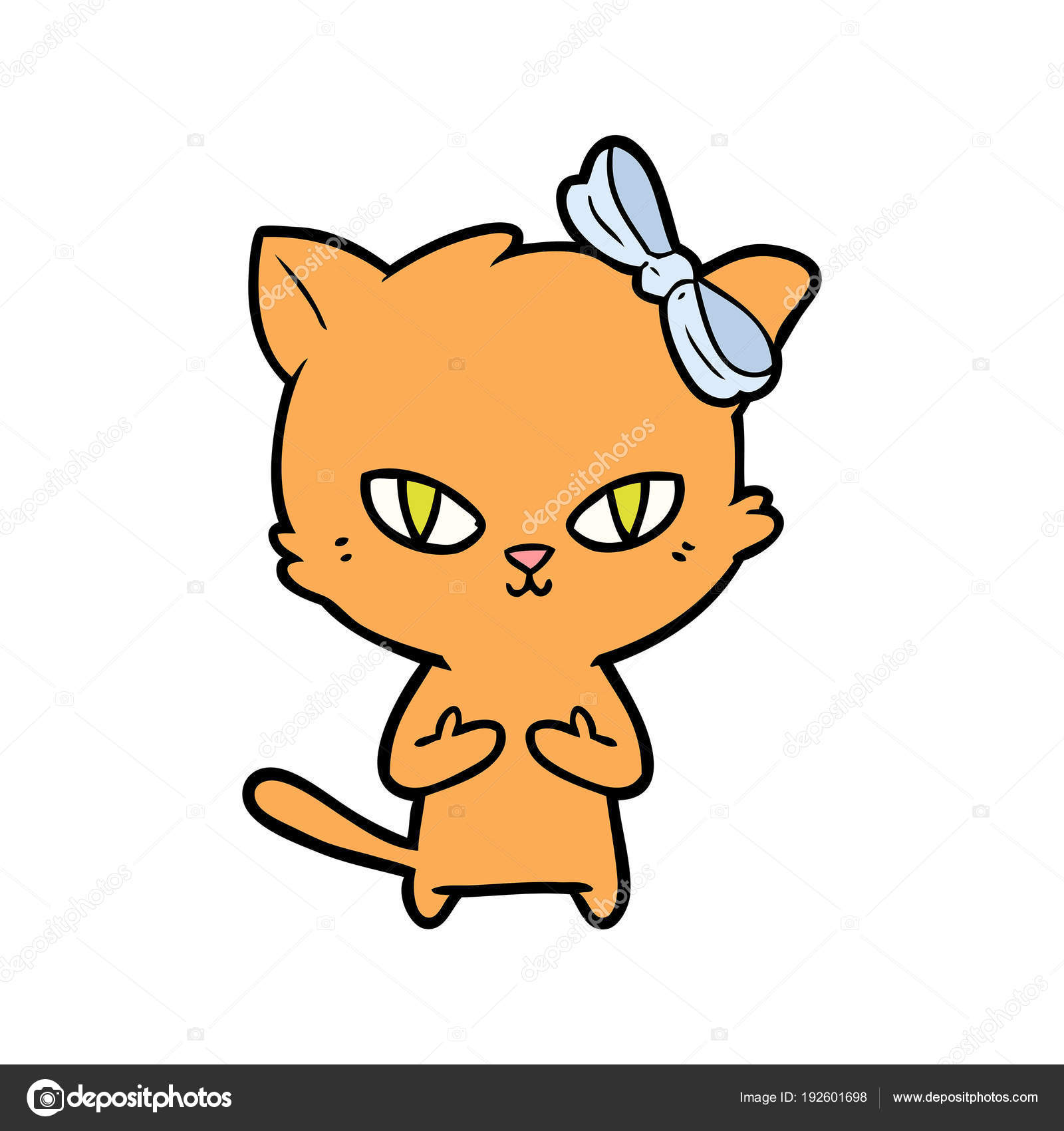 Illustration Vectorielle Chat Mignon Dessin Animé Image