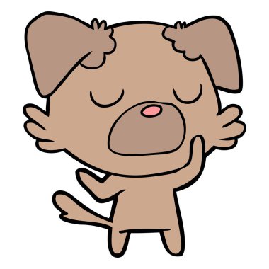 Çizgi film köpeğinin vektör çizimi