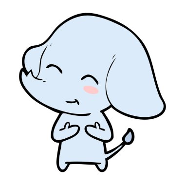 Çizgi film filinin vektör illüstrasyonu