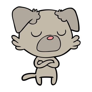 Çizgi film köpeğinin vektör çizimi