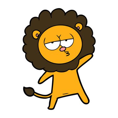 Çizgi film aslanının vektör çizimi