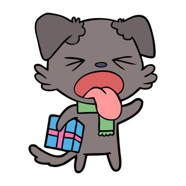 Noel hediye ile tiksinti köpek çizgi film