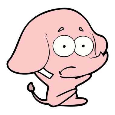 vektör çizim karikatür emin fil