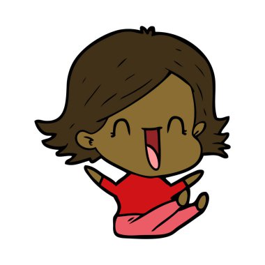 vektör çizim karikatür komik kadın