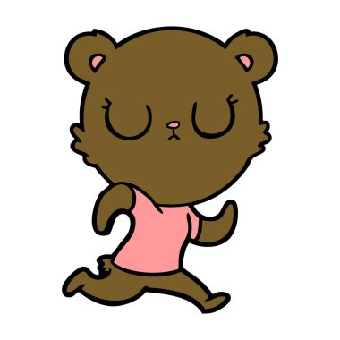 çalışan huzurlu karikatür ayı