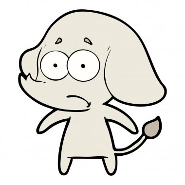 vektör çizim karikatür emin fil