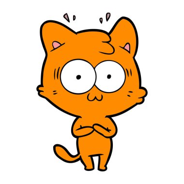 Çizgi film kedisinin vektör çizimi