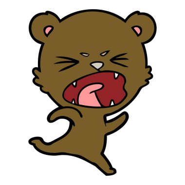 kızgın çizgi film karakteri vektör çizim 