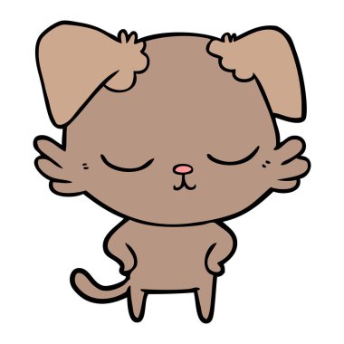 Çizgi film köpeğinin vektör çizimi