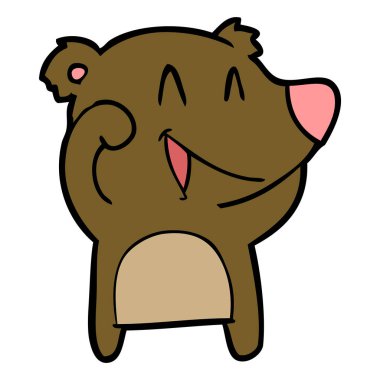 Çizgi film ayısının vektör çizimi