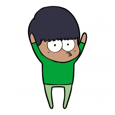 çizgi film çocuk germe vektör çizim