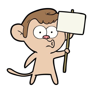 Çizgi film maymununun vektör çizimi