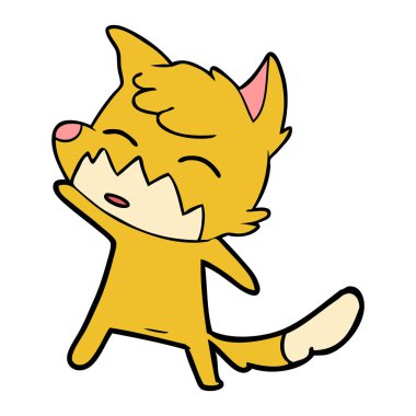 Çizgi film tilkisinin vektör çizimi