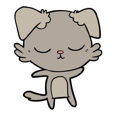 Çizgi film köpeğinin vektör çizimi