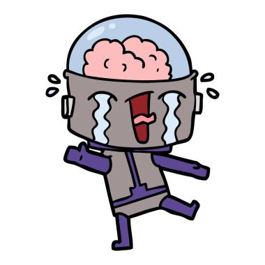 Çizgi film robotunun vektör çizimi