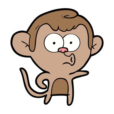 Çizgi film maymununun vektör çizimi