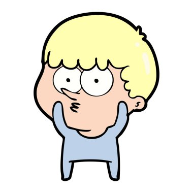 vektör çizim karikatür meraklı çocuk