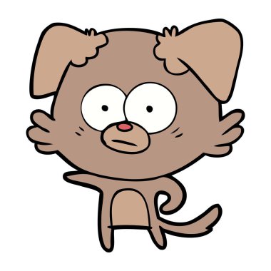 Çizgi film köpeğinin vektör çizimi