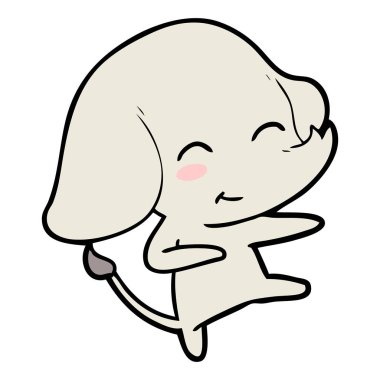 Çizgi film filinin vektör illüstrasyonu