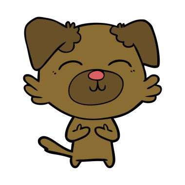 Çizgi film köpeğinin vektör çizimi