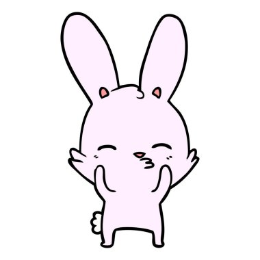 meraklı sallayarak bunny çizgi