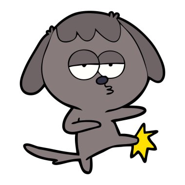 Çizgi film köpeğinin vektör çizimi