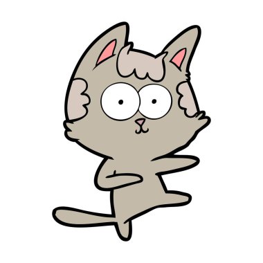 Çizgi film kedisinin vektör çizimi