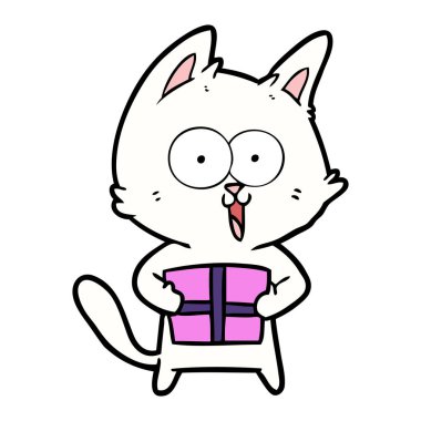 komik karikatür kedi vektör çizim