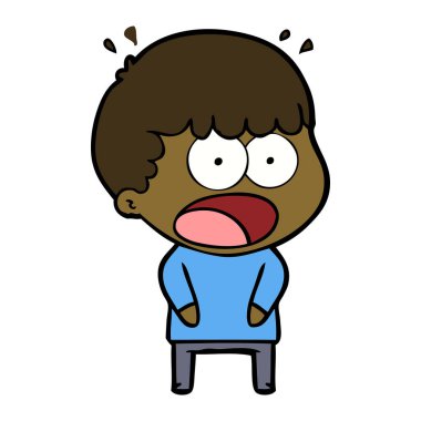 vektör çizim karikatür dostum şok