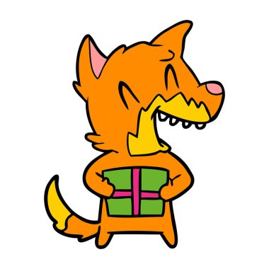 gülen Noel tilki çizgi film