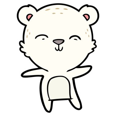 mutlu karikatür kutup dans ayısı