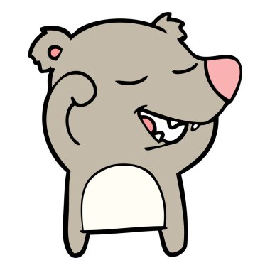 Çizgi film ayısının vektör çizimi