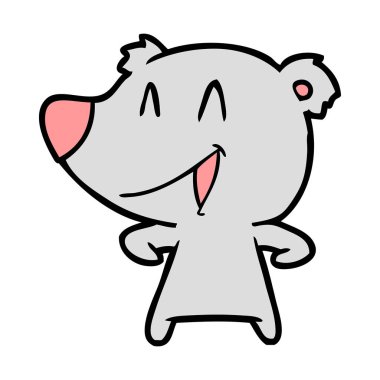 Çizgi film ayısının vektör çizimi