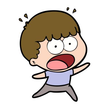 vektör çizim karikatür dostum şok